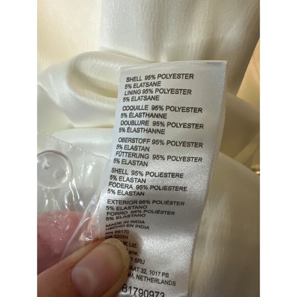 Anthropologie NWT BHLDN Nellie Ivory Square Neck Mini Dress XL Removable Sleeves - Picture 12 of 12